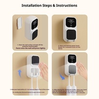 Stérilisateur de brosses à dents intelligent UV, support désinfectant, installation sans perçage, distributeur de dentifrice automatique à capteur, 3H