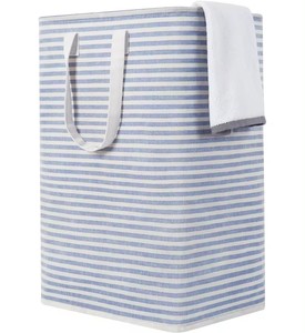 Skymoving mới tùy chỉnh lớn vải ráp giặt lưu trữ giỏ cản trở hộp giặt giỏ tổ chức túi với xử lý - Product Image 6