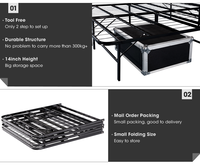 Nouveau Design Gain De Place Meubles De Maison Lit En Métal Cadre De Lit Pliant En Métal