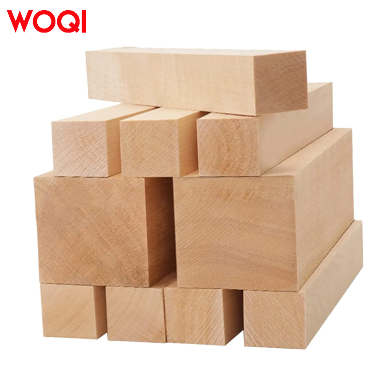 WOQI, прямая продажа, 4*4*4, Незаконченный блок из соснового дерева, лазерная гравировка на натуральном дереве, морская гравировка для скульптуры, украшения для дома