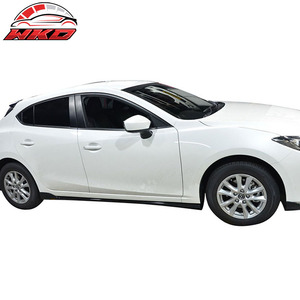 เหมาะสำหรับมาสด้า 3 4 ปี 2014-2018 สเกิร์ตข้างทรง MZ สีดำดิบ - Product Image 2