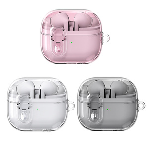 Cubierta protectora de auriculares dura de PC transparente para Samsung Galaxy <span class=keywords><strong>Buds</strong></span> <span class=keywords><strong>3</strong></span> Pro / <span class=keywords><strong>Buds</strong></span> <span class=keywords><strong>3</strong></span> Anti-Drop Anti-Yellowing Headphone Cover - Product Image 1