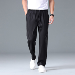 <span class=keywords><strong>Pantaloni</strong></span> Casual da <span class=keywords><strong>Uomo</strong></span> in Lyocell e <span class=keywords><strong>Lino</strong></span> di Alta Gamma, Leggeri Estivi, Traspiranti, Versatili, Stile Old Money, da Pendolare, a Gamba Dritta - Product Image 4