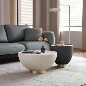 Table basse en pierre et bois, style minimaliste moderne, luxe léger, ensemble de 2 pièces, durable, convertible, haute qualité, mobilier d'intérieur <span class=keywords><strong>Calla</strong></span> - Product Image 1