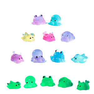 2407 Depeng Microlandschap Versiering Van Zeedieren Glow-In-The Dark Octopus Krab Duivel Vis Heremiet Zeeslak Slakken Aquarium - Product Image 2