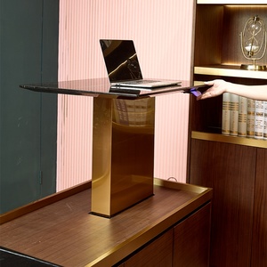 Modern Manager Desk Melamine Wood, Guangdong Modern Office <b>Table</b> l Shape Office Desk - Product Image 4