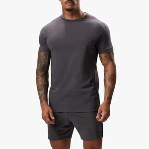 ผู้ผลิต OEM ขายส่ง เสื้อยืดคอกลมสำหรับออกกำลังกายผู้ชาย ไซส์ใหญ่ ผ้าทอซับเหงื่อ พิมพ์ลายเรียบง่าย - Product Image 2