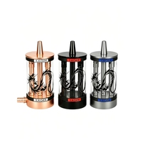 Kit Chicha Portable Mini avec Design Givré Effet Miroir en Alliage d'Aluminium Durable et Écologique, Coffret Cadeau pour Amoureux