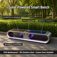 Banc de recharge solaire intelligent ZEMSO pour extérieur avec charge USB sans fil et LED, idéal pour parcs, campus et places publiques, personnalisable OEM