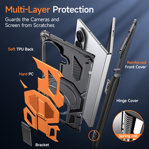 Funda Protectora de <span class=keywords><strong>Alta</strong></span> <span class=keywords><strong>Gama</strong></span> para Teléfono Móvil <span class=keywords><strong>Samsung</strong></span> <span class=keywords><strong>Galaxy</strong></span> Z Fold 8, con Soporte, Anti-caídas, de Lujo - Product Image 4