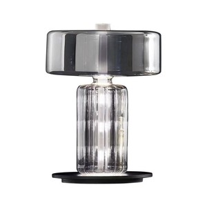 Lámpara de mesa de cristal E27 con control de interruptor LED, diseño minimalista nórdico para sala de estar y dormitorio - Product Image 4