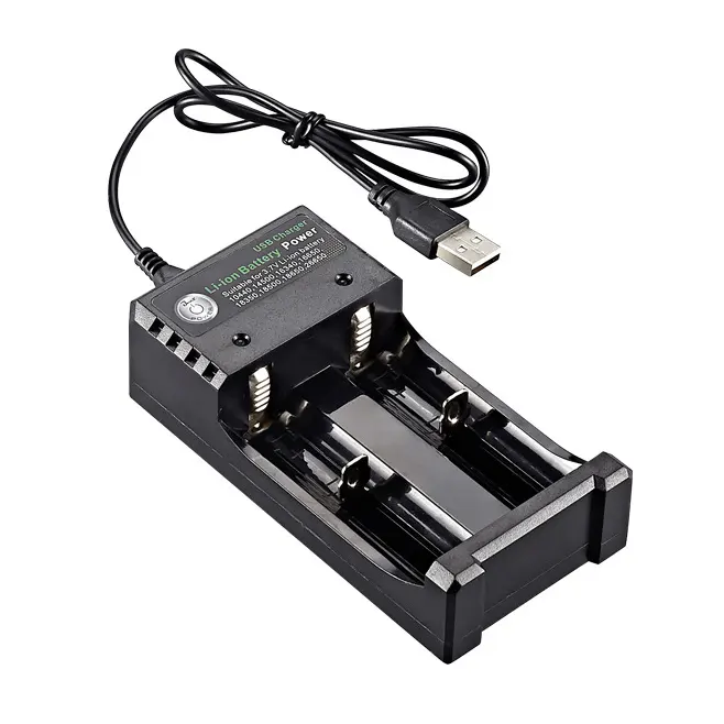 شاحن USB ذكي لـ 3.7V Li ion 14500 16340 16650 14650 مع BMAX العلامة التجارية DC 4.2V شاحن بطارية مزدوجة