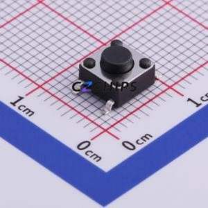UK-B0228G43-SPJZ25Y Tactile Switch SMD-4P,6x6mm Switch Single Pole Single Throw Round Button 2.5N Vertical Mount - Product Image 1