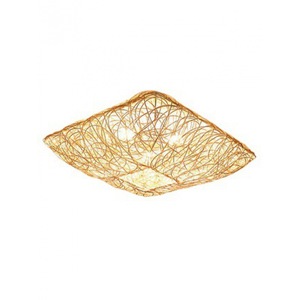 Rattan <b>Ceiling</b> <b>Light</b> Led Living Room Bedroom Square Woven Lamp Southeast Asian Style Homestay Decor - Product Image 5