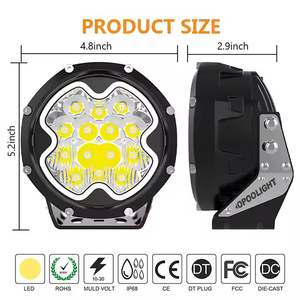 슈퍼 브라이트 5인치 스팟 드라이빙 빔 큐브 옐로우 드라이빙 LED 라이트 UTV 4X4 트럭용 - Product Image 5