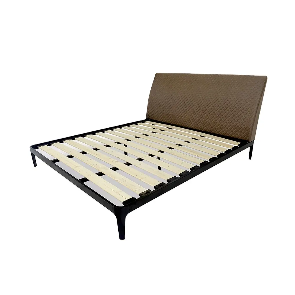 Simple cama Modern Queen Lit King size plywood bedroom furniture bed base assemble double size wood bed frame