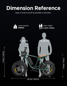 ENGWE M20 Elektro-Mountainbike, 48V13Ah 250W Fat-Tire E-Bike im Moped-Stil, EU US Lager Dropshipping Elektrofahrrad - Product Image 3