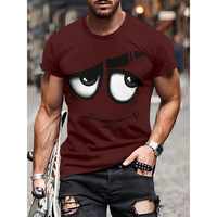 T-shirt décontracté à manches courtes pour homme, imprimé 3D avec motif animal chien, streetwear, confortable, col rond, long t-shirt pour homme
