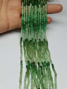 Cuentas de Crisoprasa Natural de Alta Calidad, Facetadas, de 2mm, en Forma de Rondelle, con Degradado de Color, Certificadas por CNAS, para la Fabricación de Joyería - Product Image 3