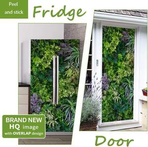 Autocollant mural pour porte en <span class=keywords><strong>vinyle</strong></span> transparent auto-adhésif, écologique, résistant aux UV, imperméable, amovible, pour réfrigérateur - Product Image 2