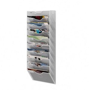 10 Tier Mail Wall <b>File</b> Holder <b>Organizer</b> Office Hanging Metal Magazine Rack - Product Image 5
