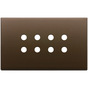 Plaque de porte ronde brossée bronze foncé 4Mx8 14,7x9,7x1,4cm - Product Image 1