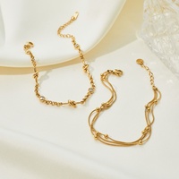 Bracelet tendance pour femme, accessoire de bijouterie durable en acier inoxydable plaqué or 18 carats avec zircon, idéal pour un cadeau