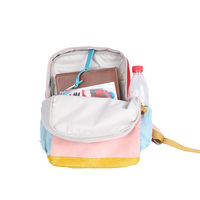 Sac à dos pour enfants en velours côtelé écologique à blocs de couleur, sac banane amovible, sac à dos tout-en-un, grande capacité pour l'école et l'usage quotidien