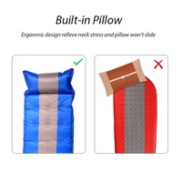 Tapis de camping autogonflant, coussin d'air épais en mousse pour dormir et dormir, léger, avec oreiller, plein Air