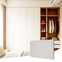 Panneau de mobilier en aluminium alvéolé écologique à grain de bois clair pour armoire de chambre d'enfant