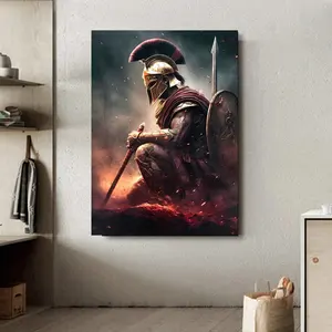 Retro 300 Spartans Warrior Last Spartan Helmet Fight Samurai Art Poster lienzo abstracto pintura impresiones <span class=keywords><strong>de</strong></span> pared imagen decoración del hogar - Product Image 2