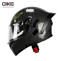 Qike fibre de carbone motif queue aile ouvert 3C casques intégraux pour hommes et femmes grande taille nouveau ABS moto cyclisme
