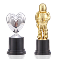 DEMO Trophy Factory Nouveau Design Moule Créatif Petit Trophée En Plastique avec Base Noire Ronde pour Logo Personnalisé Trophées Personnalisés