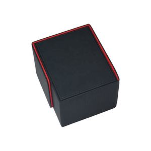 Moderne schwarze multifunktion ale Acryl-Rack-Karten halter PU-Leder-Sammelkarten Guard PS <span class=keywords><strong>Storage</strong></span> Square Deck <span class=keywords><strong>Box</strong></span> Magnet karte - Product Image 2