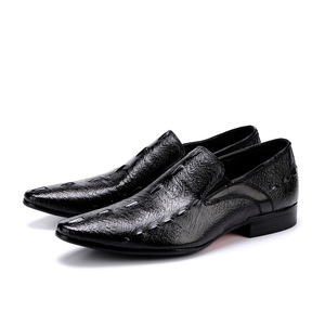 Casual leather shoes, men's genuine leather formal men's shoes, top-grain cowhide new style business men's pointed-<b>toe</b> shoes - Product Image 1