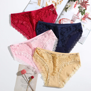 <span class=keywords><strong>Mutandine</strong></span> di cotone di alta qualità biancheria intima da donna morbida traspirante da donna <span class=keywords><strong>mutandine</strong></span> di pizzo da ragazza con <span class=keywords><strong>mutandine</strong></span> ricamate - Product Image 2
