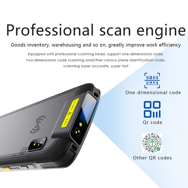 Industrial Android 15 Handheld NFC 5G PDA with 1D 2D QR Barcode Scanner Multi-touch Inventory Management Mobile Data Stock