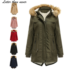 Prendas de Vestir exteriores de lujo para <span class=keywords><strong>mujer</strong></span>, <span class=keywords><strong>Parka</strong></span> con capucha <span class=keywords><strong>deportiva</strong></span>, chaqueta acolchada, abrigo grueso y cálido - Product Image 1