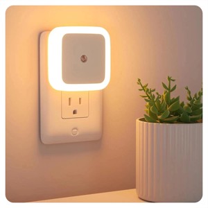 Luz Nocturna Enchufable <span class=keywords><strong>de</strong></span> Pared con Sensor <span class=keywords><strong>de</strong></span> Oscuridad, Encendido Automático del Anochecer al Amanecer, Control Táctil Inteligente LED - Product Image 1