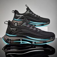 2025 tendance hommes décontracté sport baskets antidérapant absorbant les chocs maille chaussures de marche confortable rembourré supérieur éclairé printemps