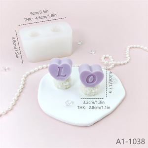 Mattiniera LOVE Rose Love LOVE Flower colonnina in Silicone stampo decorazione per decorazione di candele di san valentino - Product Image 4