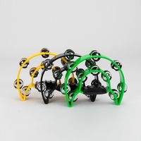 Tambourin en plastique fait main, directement de l'usine, avec anneau en fer sans tête, vente en gros, type sac, accessoire d'instrument de musique pas cher