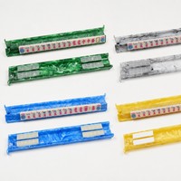 Nouveau style : Organisateur de tuiles de mahjong transparent multicolore avec règle de mesure 2-en-1, série Sable Mouvant Pailleté Jaune Ambre