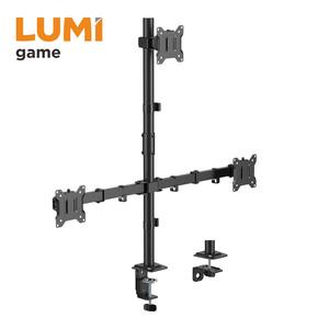 <span class=keywords><strong>Support</strong></span> de bureau réglable pour trois moniteurs LDT110-C034, fixation par pince, pour 3 <span class=keywords><strong>écran</strong></span>s de 17 à 32 pouces, poteau en acier, <span class=keywords><strong>support</strong></span> VESA - Product Image 1