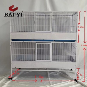 Nouvelle grande cage à oiseaux en métal carrée en acier à faible teneur en carbone avec revêtement en poudre écologique de luxe pour perroquets 93x62x156cm - Product Image 2