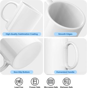 Tasses en céramique personnalisées avec logo, 11 oz et 15 oz, cadeaux, objets promotionnels, tasses à café en céramique imprimées, fabricant de tasses en céramique personnalisées - Product Image 3