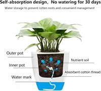 Pots de plantes auto-arrosants écologiques Pioneera PP avec trous de drainage, design moderne, utilisation intérieure/extérieure, modèle non enduit SWP-950