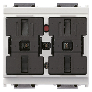 สวิตช์ติดผนัง ปุ่มกดคู่แบบเรียบง่าย พร้อมรีเลย์ สีขาว 11.2x9.6x9.8 ซม. - Product Image 1