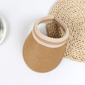 ALLCH Beach Outdoor Fashion Straw Visor <strong>Hat</strong> <strong>Summer</strong> Wholesale Girls and Boys Kids Paper Sport Children Eco-friendly Plain - Product Image 5