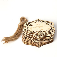 Nouvelle décoration de maison DIY Décoration du Ramadan Petit pendentif artisanal Ornement en bois non fini Artisanat en bois à peindre pour enfants Peinture